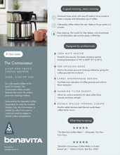 Load image into Gallery viewer, Bonavita Connoisseur 8-Cup Drip Coffee Brewer One-Touch with Thermal Carafe and Hanging Basket - SCA Certified Home Brewer